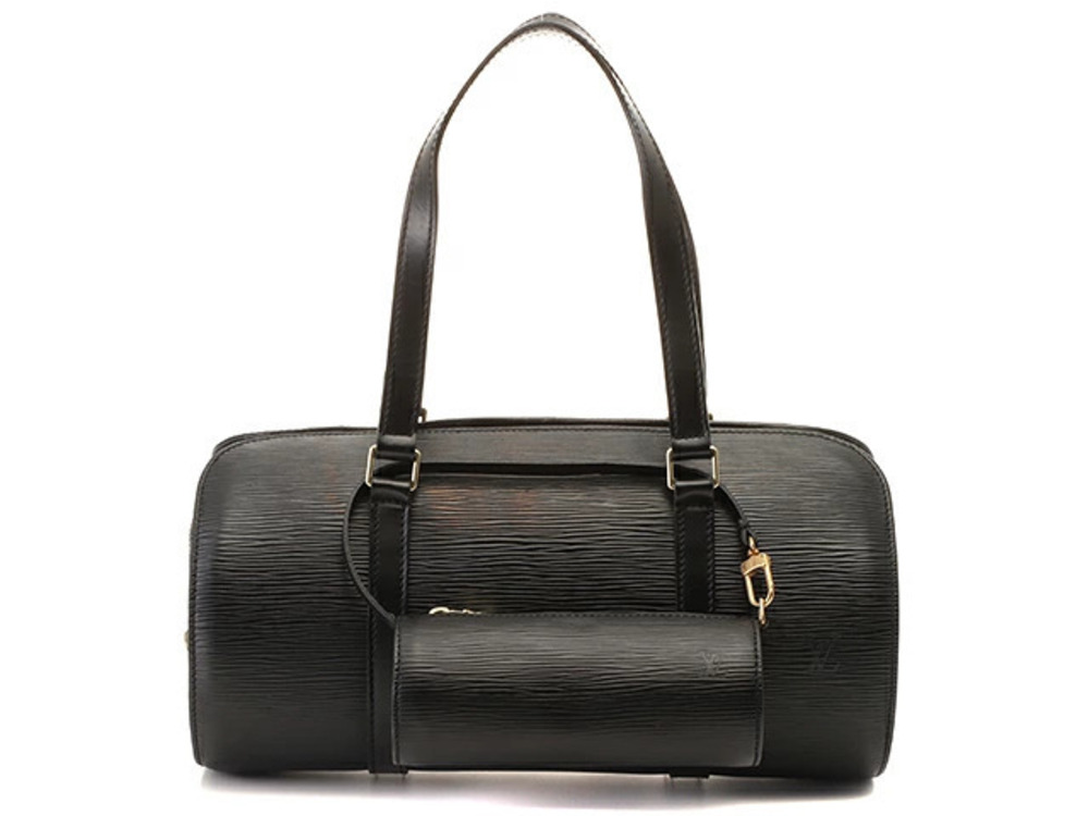 LOUIS VUITTON Soufflot Epi Noir Black Handbag